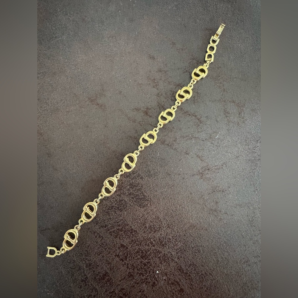 Christian Dior Gold Link Bracelet